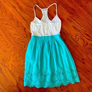 Francescas teal and white sundress